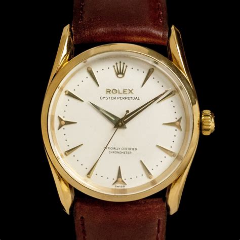 Rolex Oyster Perpetual 18k YG ref.6590 w/Explorer Dial for